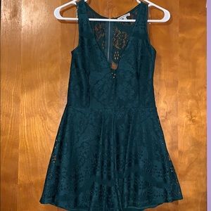 NWOT V-neck Green Romper